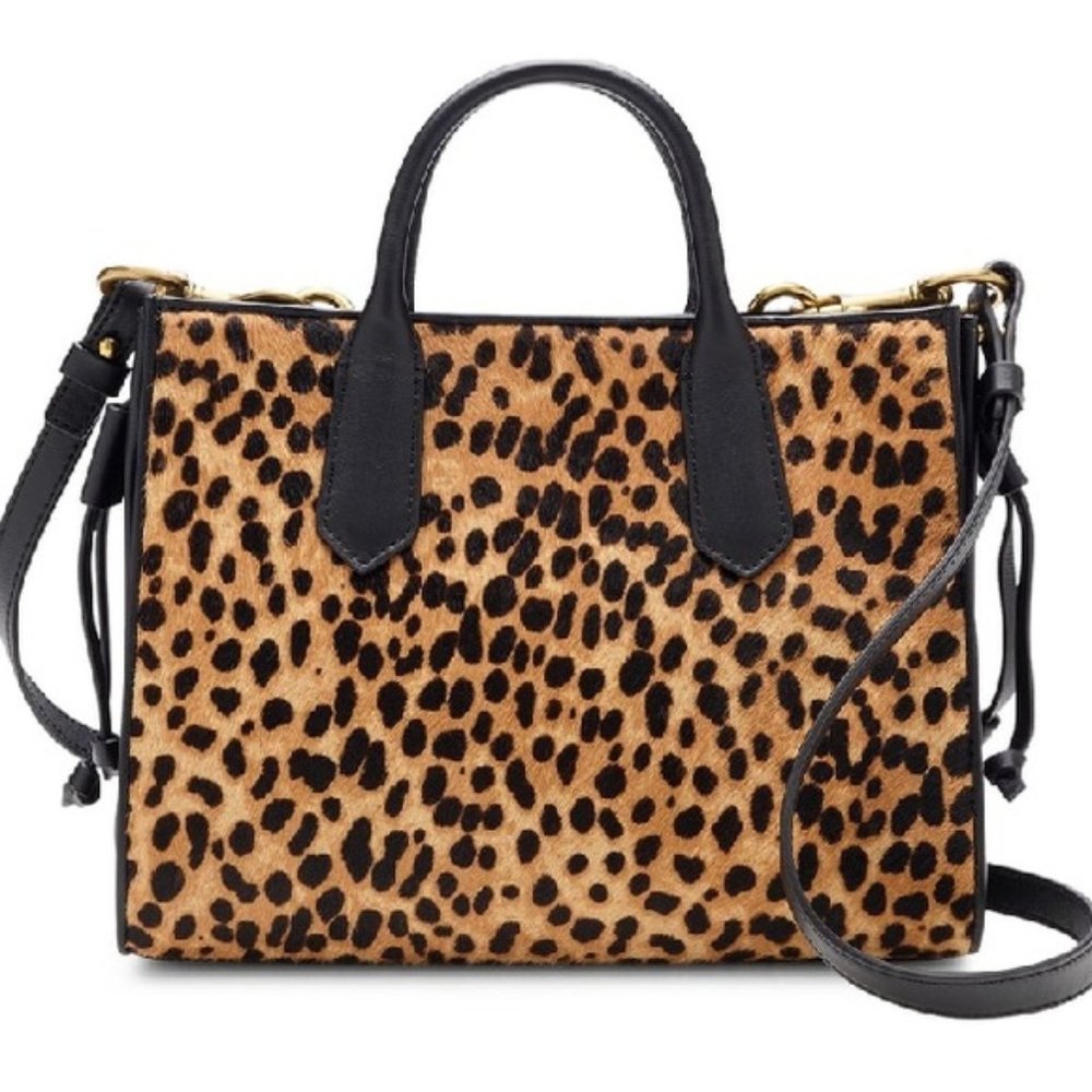 J. Crew Leopard Calf Hair Crossbody Bag NWOT